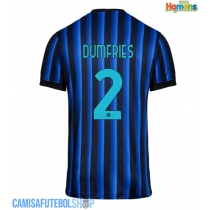 Camisa de time de futebol Inter Milan Denzel Dumfries #2 Replicas 1º Equipamento 2025-26 Manga Curta
